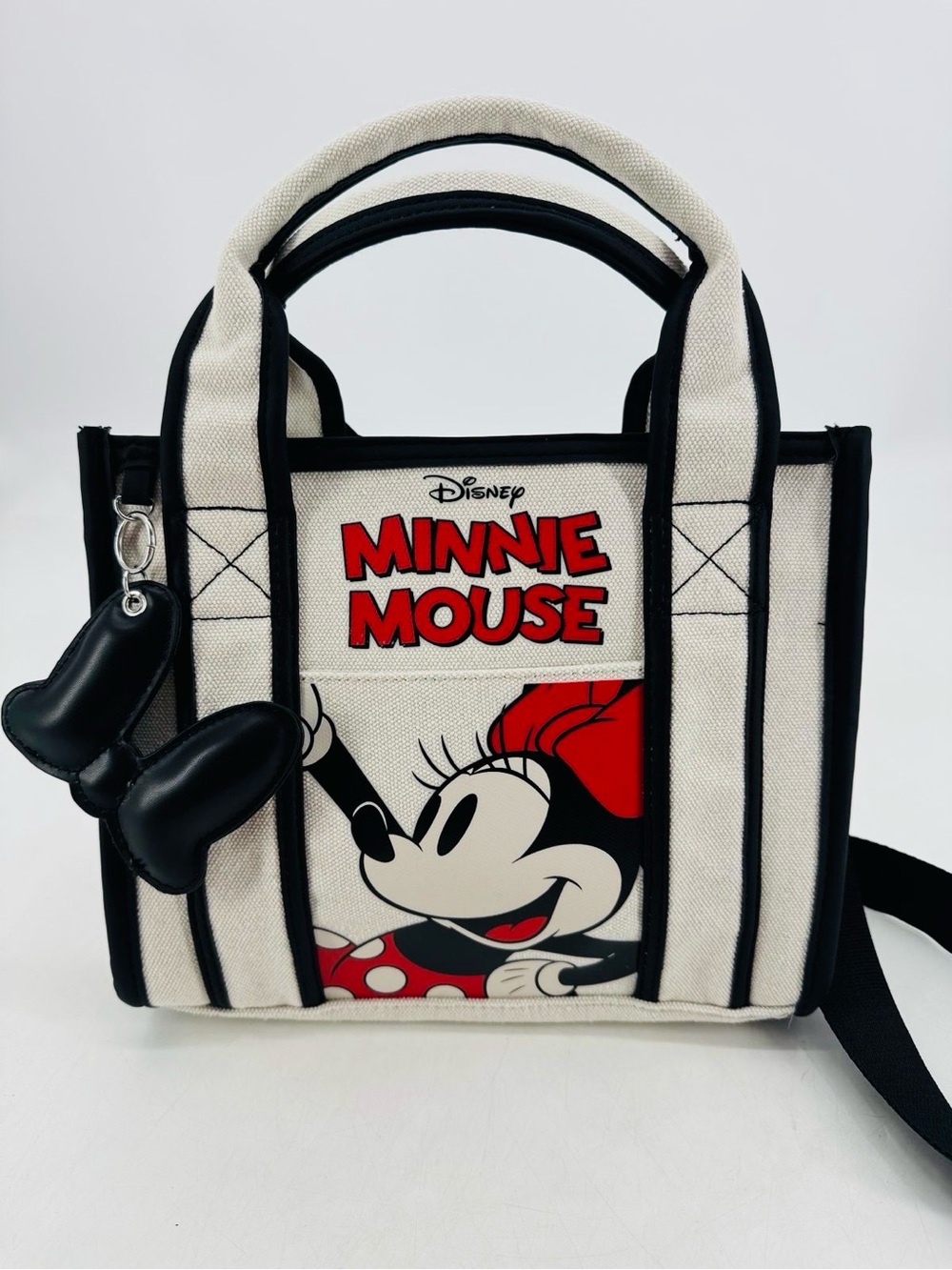 Disney Minnie Mouse NWOT Artsy Whimsical Structured Canvas Satchel Crossbody Bag